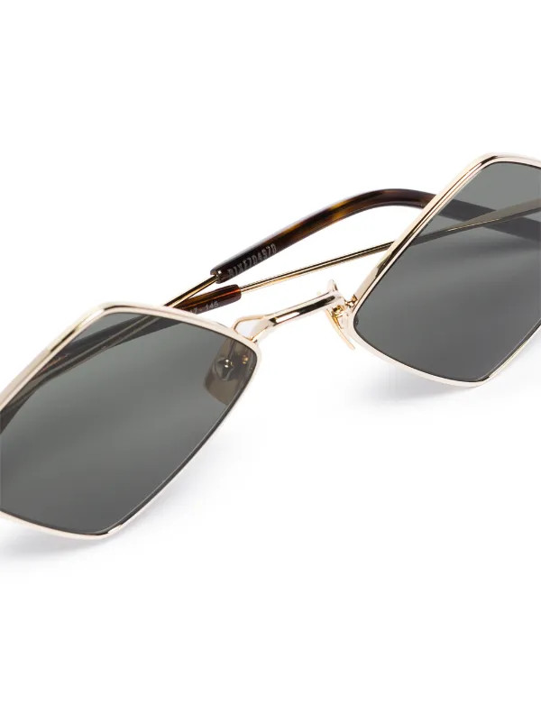 Saint Laurent Eyewear Lisa diamond-frame Sunglasses - Farfetch | Farfetch Global