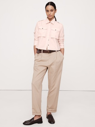 Relaxed Cotton Poplin Utility ShirtRelaxed Cotton Poplin Utility Shirt$110.00 $44.97Image of 5 st... | Banana Republic (US)