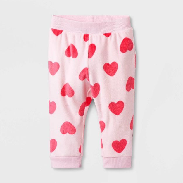 Baby Girls' Heart Cozy Pullover - Cat & Jack™ Pink | Target