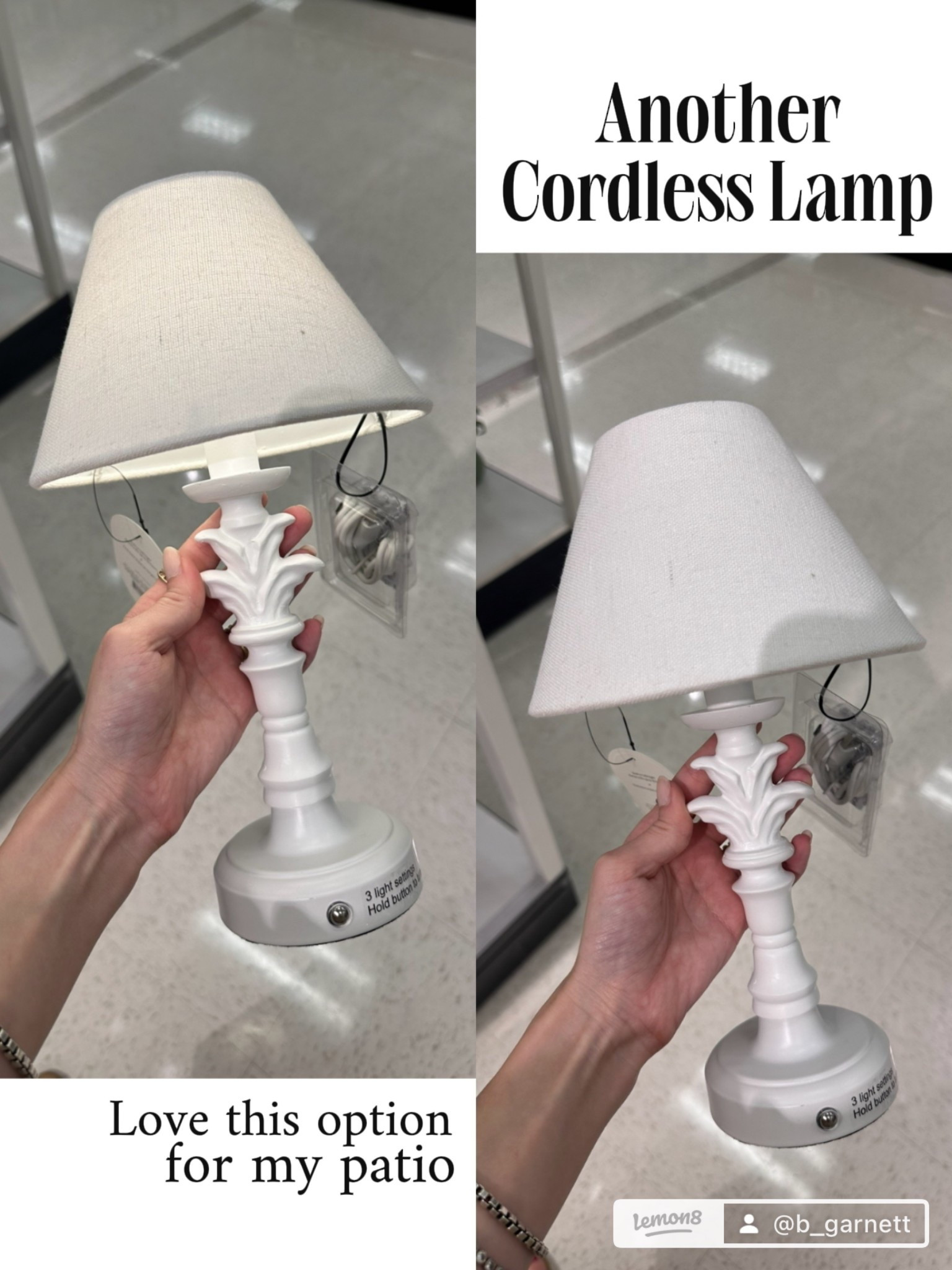Ordering this cordless lamp as a portable bistro light for our patio (only $25)

Cordless light | rechargeable light | patio decor | porch decor 

#LTKHome #LTKSwim #LTKdayinmylife