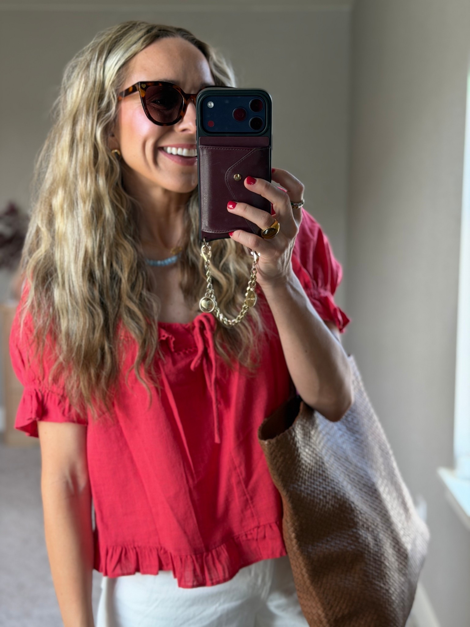 Loving this red top for spring and summer!! 

I am a size small top and 2 or 26 bottoms.

#LTKootd #LTKMothersDay #LTKgrwm