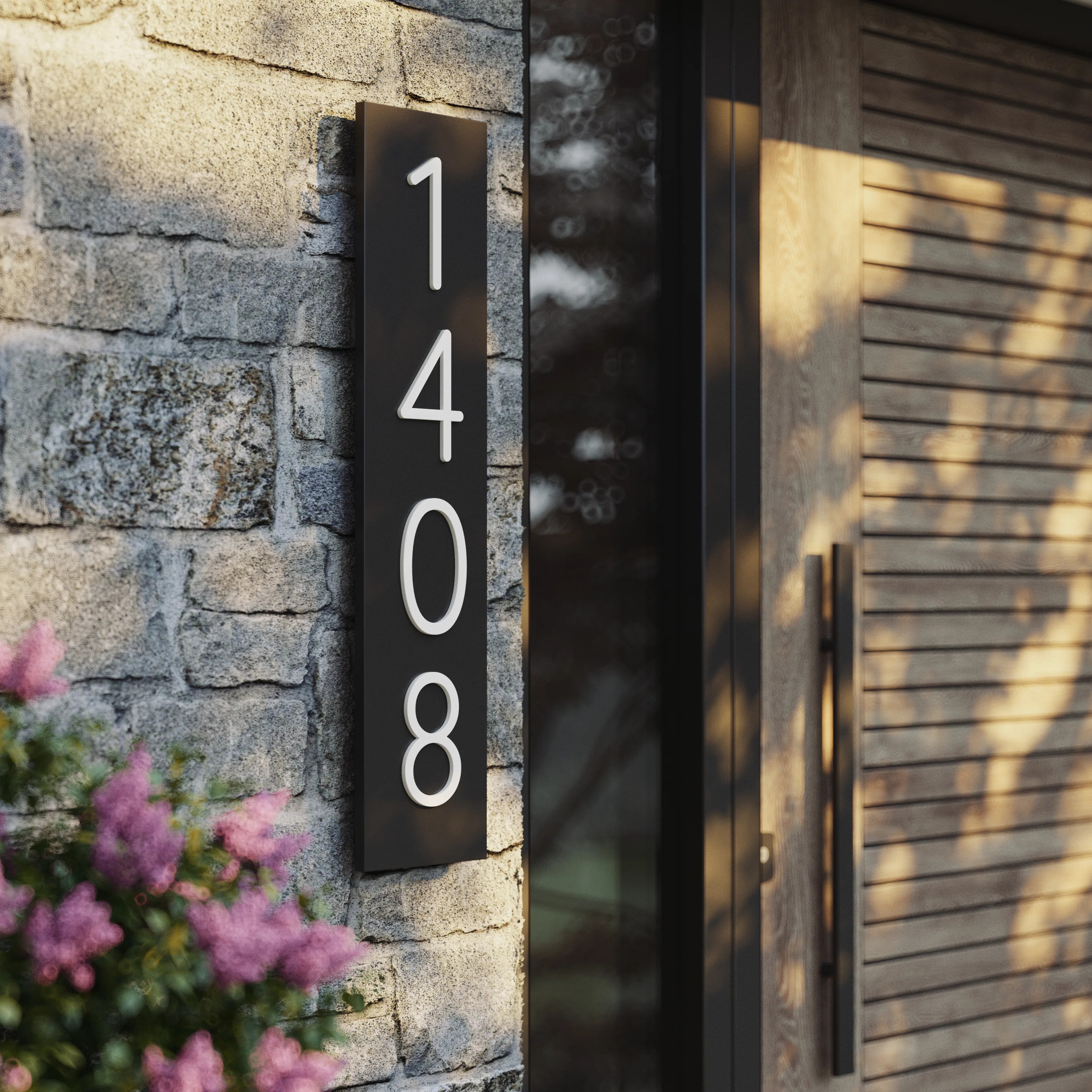 House Number Vertical , Modern Address Sign Plaque | Wayfair North America