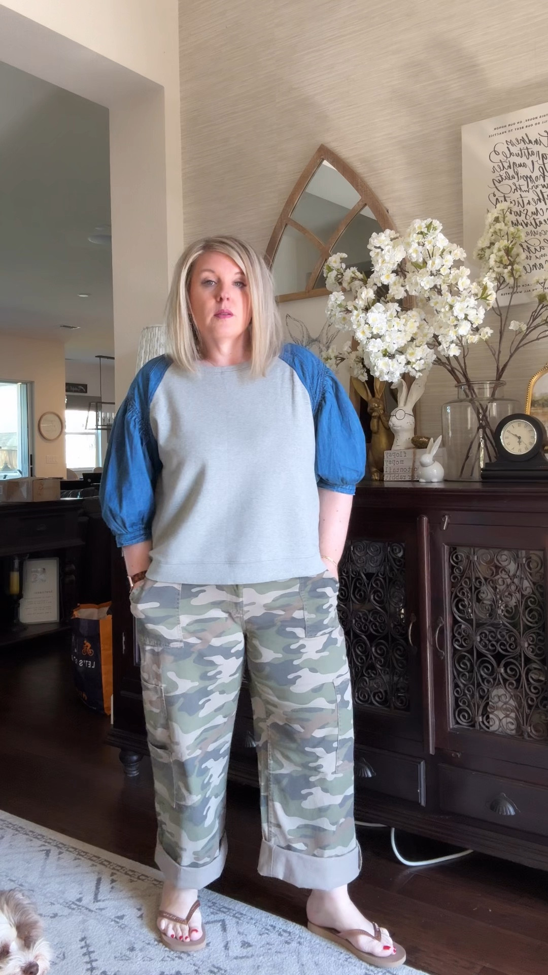 Today’s look. I dozed down on the shirt, size up on the pants if you’re in between sizes. They’re cute baggy. I rolled the pants and used the clothing tag gun to keep them in place 

#LTKgrwm #LTKMidsize #LTKootd