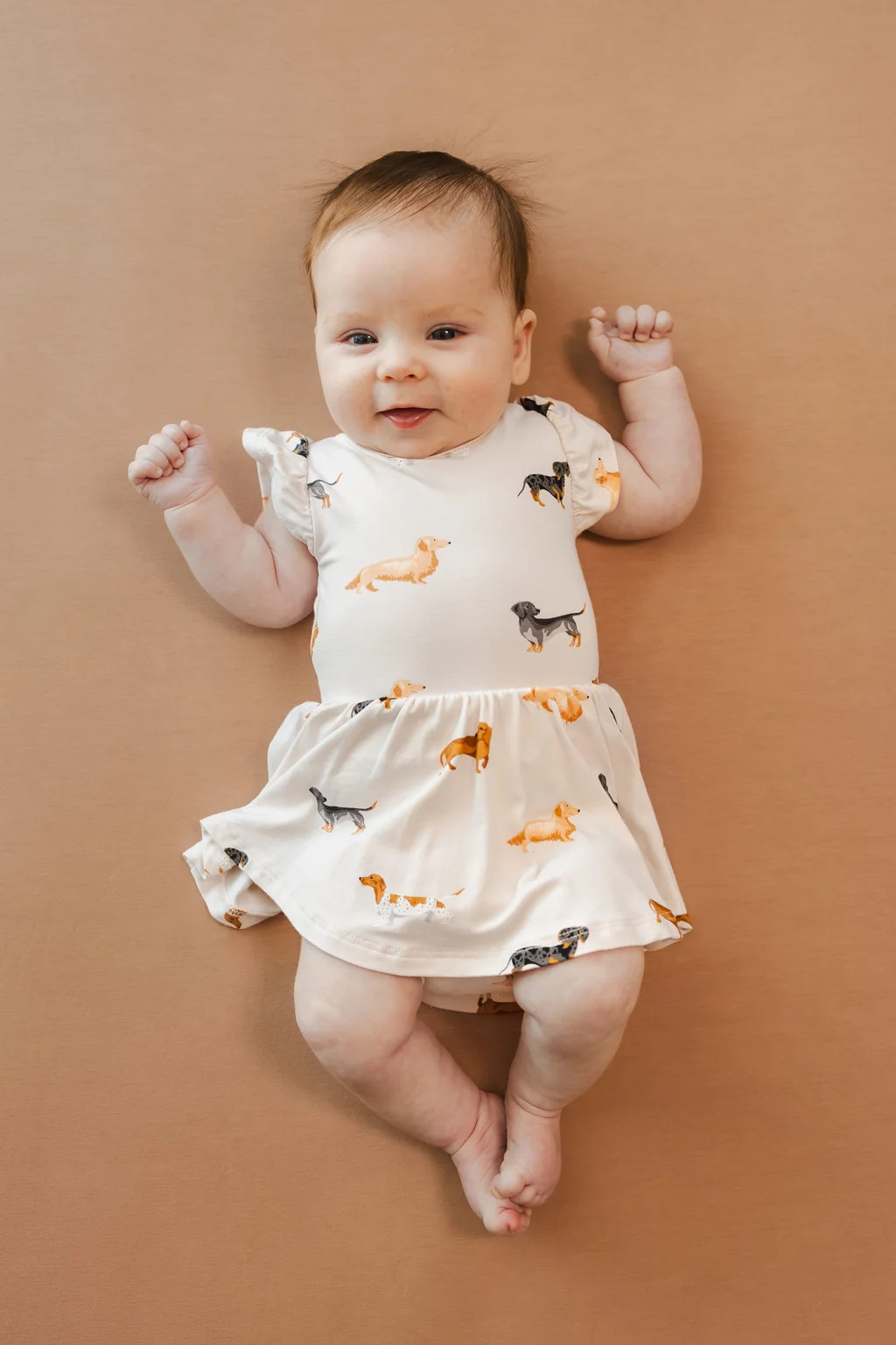 Twirl Bodysuit Dress in Dachshund | Kyte Baby