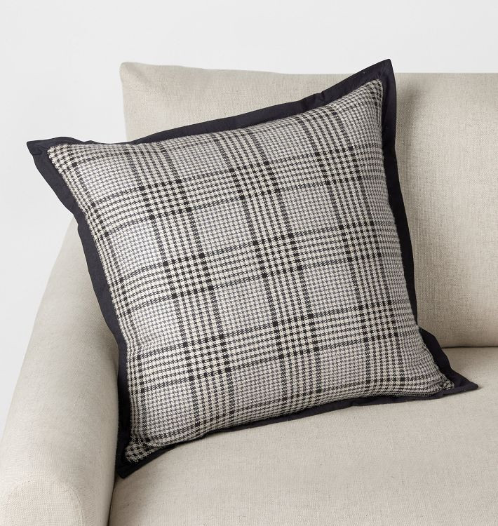 Woven Plaid Silk Pillow Cover | Rejuvenation