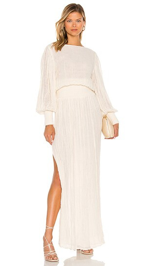 Montparnasse Dress in Gauze Natural | Revolve Clothing (Global)