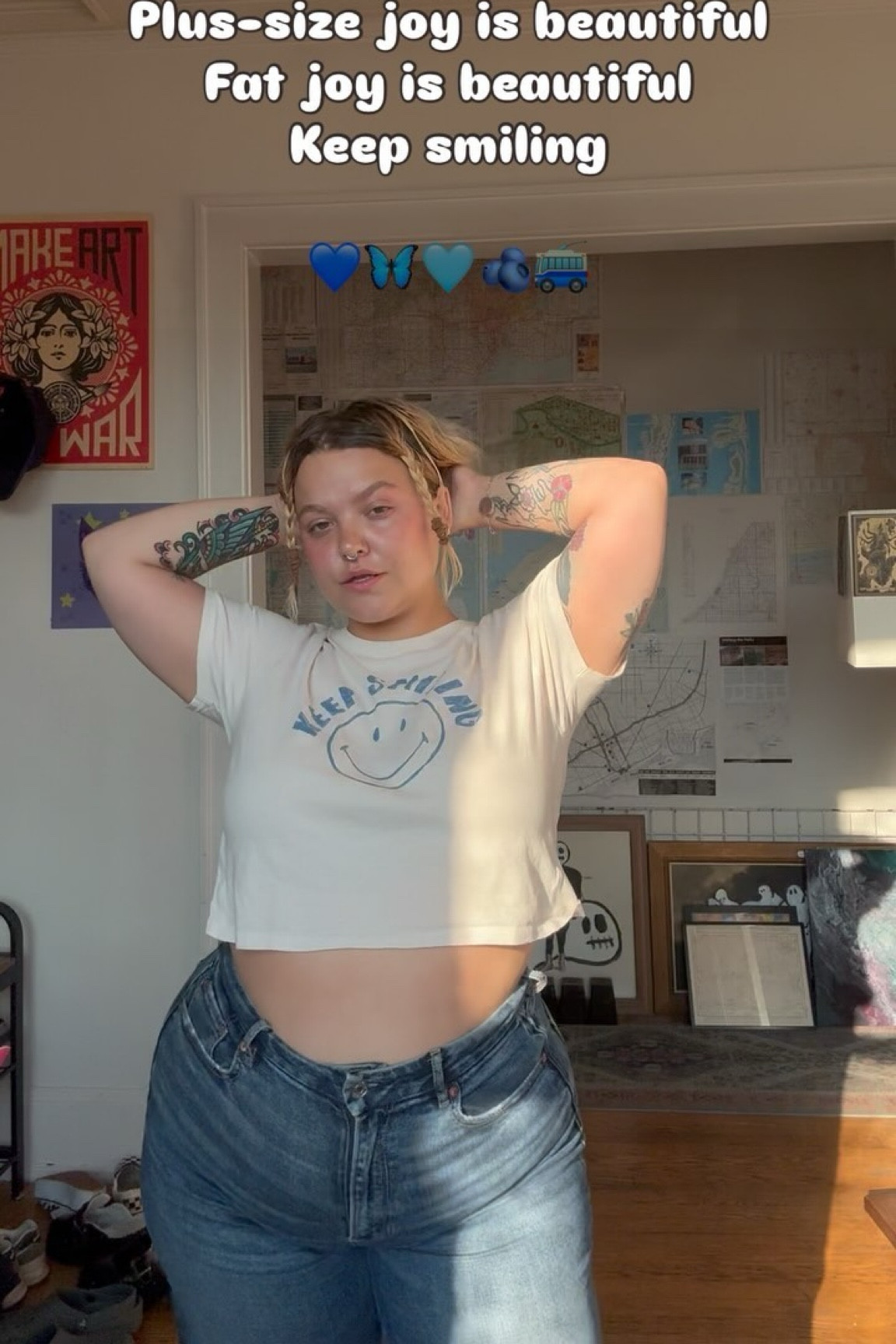 The secret? 

You deserve to be happy even at your heaviest weight. 

You deserve to experience joy without losing weight first. 

Stop waiting until you’re down a pant size, have a flat stomach, weigh a certain weight to do the things you wanna do and wear the clothes you wanna wear and be the person you wanna be because you could be waiting forever! 

Let’s live in the bodies we were and so happy doing it 🩵 

And I am on so happy to be doing it with you all 🦋✨

…..

Curvy OOTD, GRWM, self-love, body positivity, life, philosophy, wear, whatever you want, plus size bodies, style inspiration, smile, more, live life, happiness, positivity, thriving , thrifting 

#plussizefashion #SelfLove #smilemore  #bodyimagejourney  #ootd  #pinterest #colorfulstyle