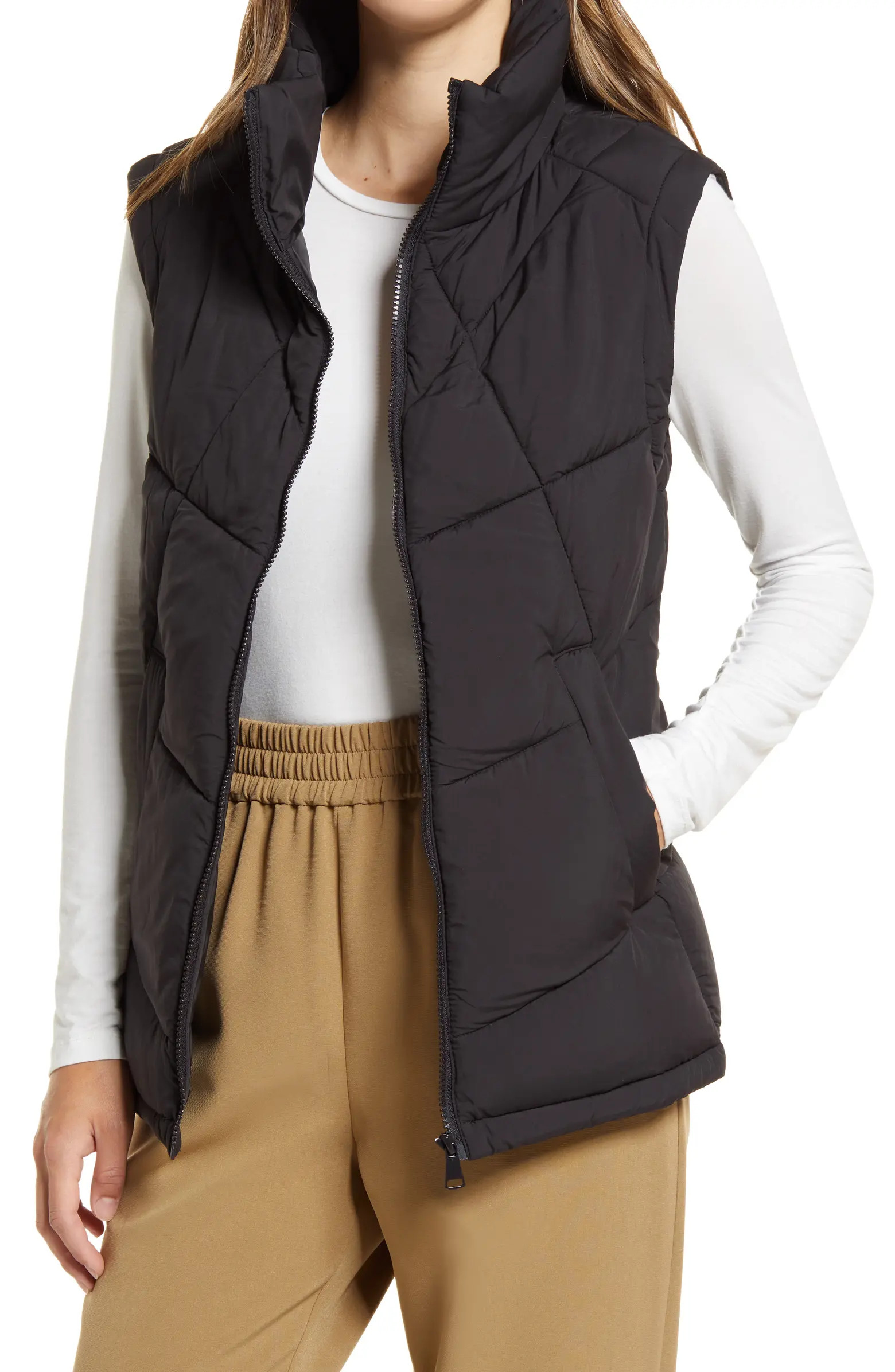 Women's Stand Collar Puffer Vest | Nordstrom