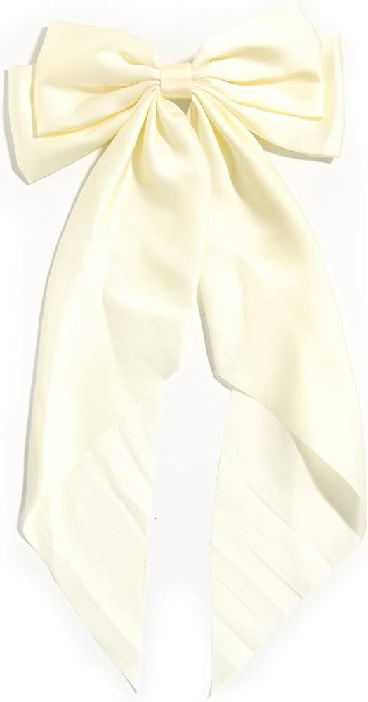 Women Big Bow Barrettes Girl's Satin Hairclips Long Ribbon Hair Pins Accessories for Party, Large... | Amazon (US)