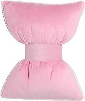 Bowknot Neck Pillow Plush Soft Car Seat Headrest Support Cushion (Pink) | Amazon (US)