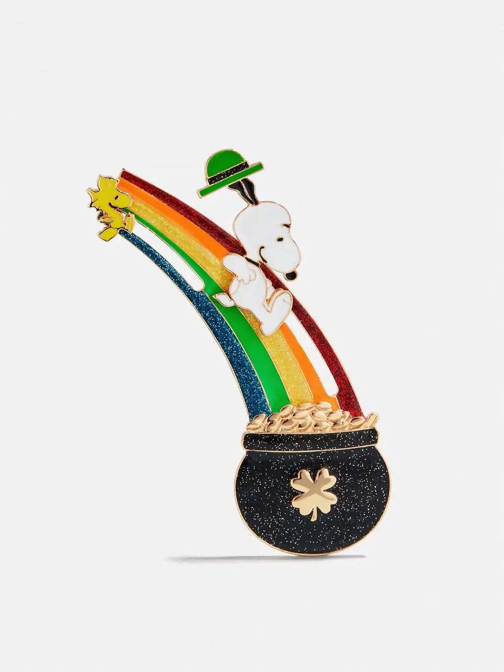 Peanuts St. Patrick’s Day Pin - Gold/Multi | BaubleBar