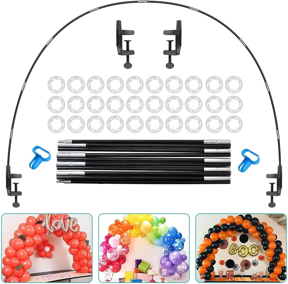 AXHJ 13Ft Adjustable Balloon Arch Stand Kit, New Reusable Table Balloon Arch Kit with Base High S... | Amazon (US)