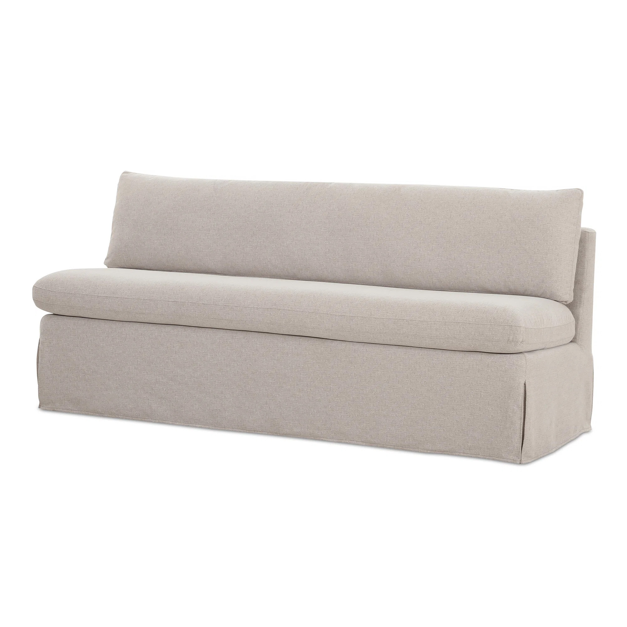 Bargale Slipcover Dining Bench Beige | Wayfair North America