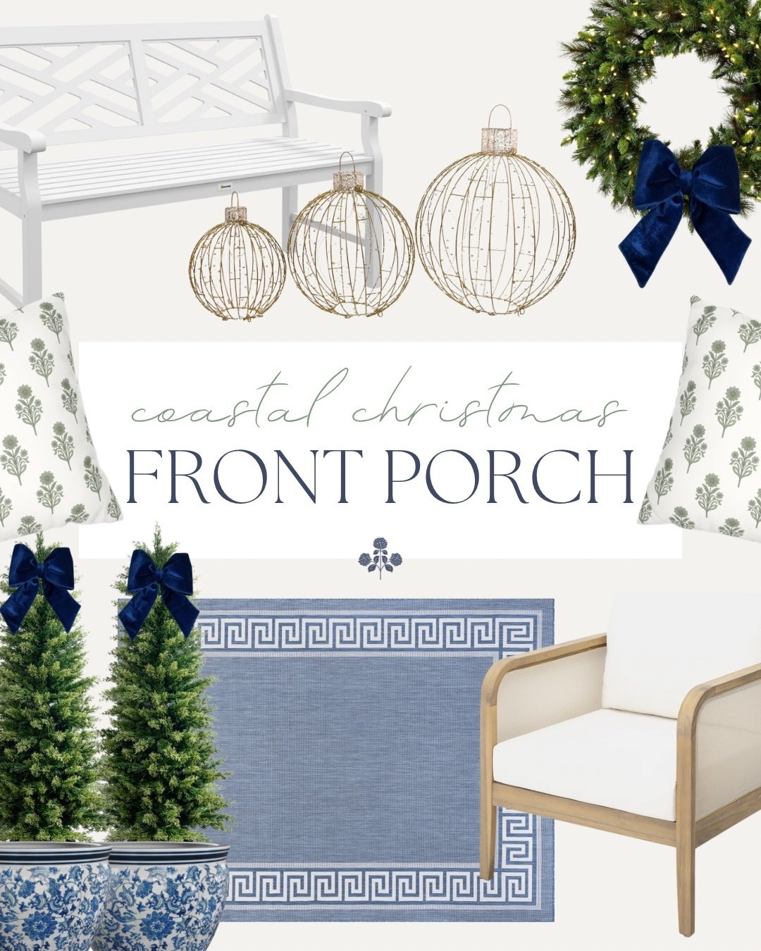 If you love classic coastal style, you can blend your year-round decor with festive holiday touches. From timeless greenery to blue and white accents, @wayfair has everything you need to celebrate the season in style. #wayfair #wayfairpartner