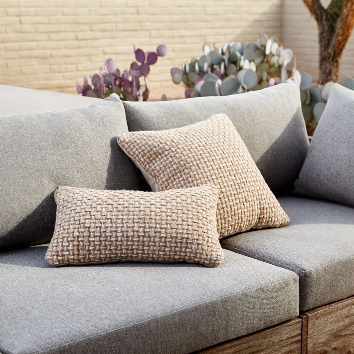 Woven Two-Tone Indoor/Outdoor Pillow | West Elm (US)
