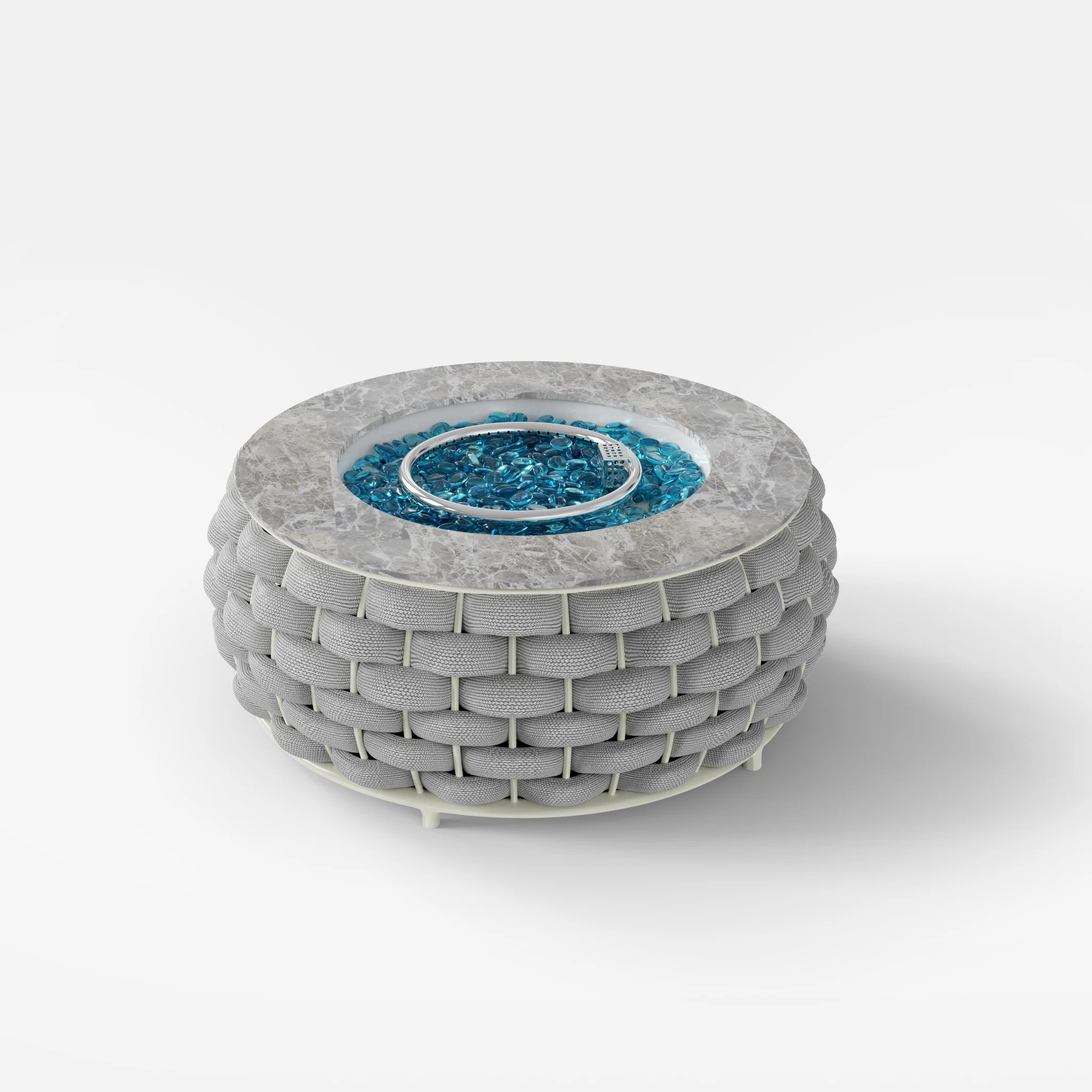 Tatta Weave Round Smokeless Outdoor Fire Pit | Homary