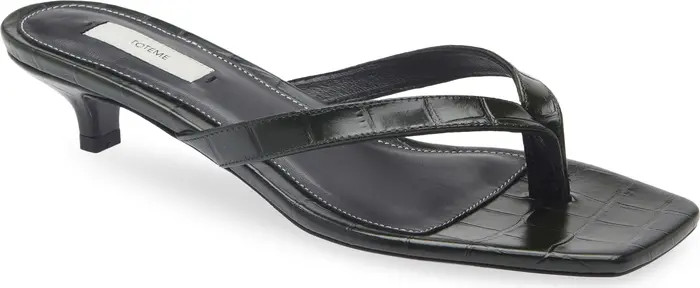 TOTEME Croc Embossed Kitten Heel Flip Flop (Women) | Nordstrom | Nordstrom