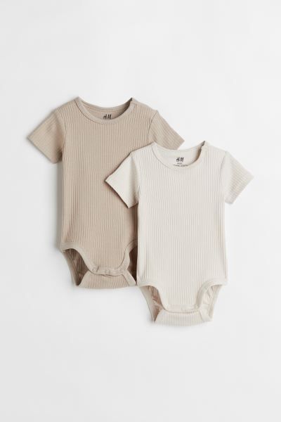 2-pack Cotton Bodysuits | H&M (US + CA)