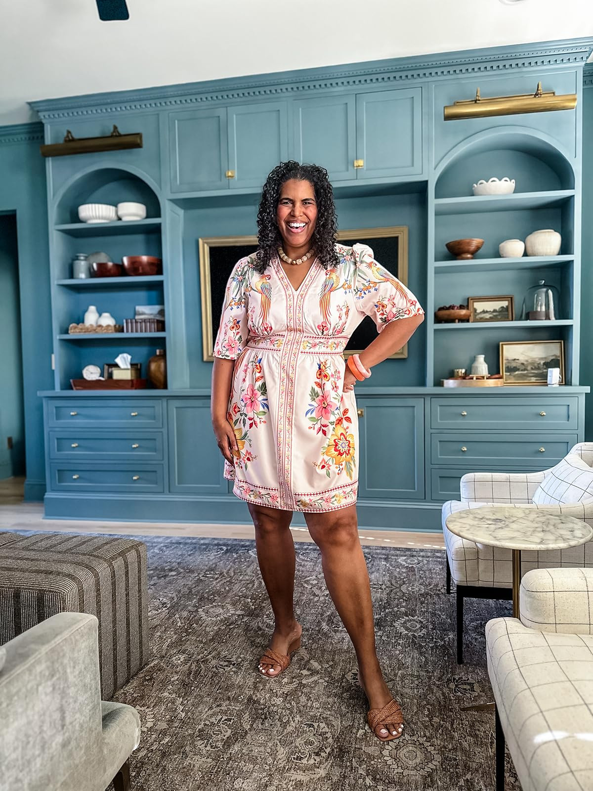 This dress is perfect for summer and the print is fab. Wearing size xxl #summervibes #amazonfinds 

 #LTKootd #LTKOver40 #LTKPlusSize