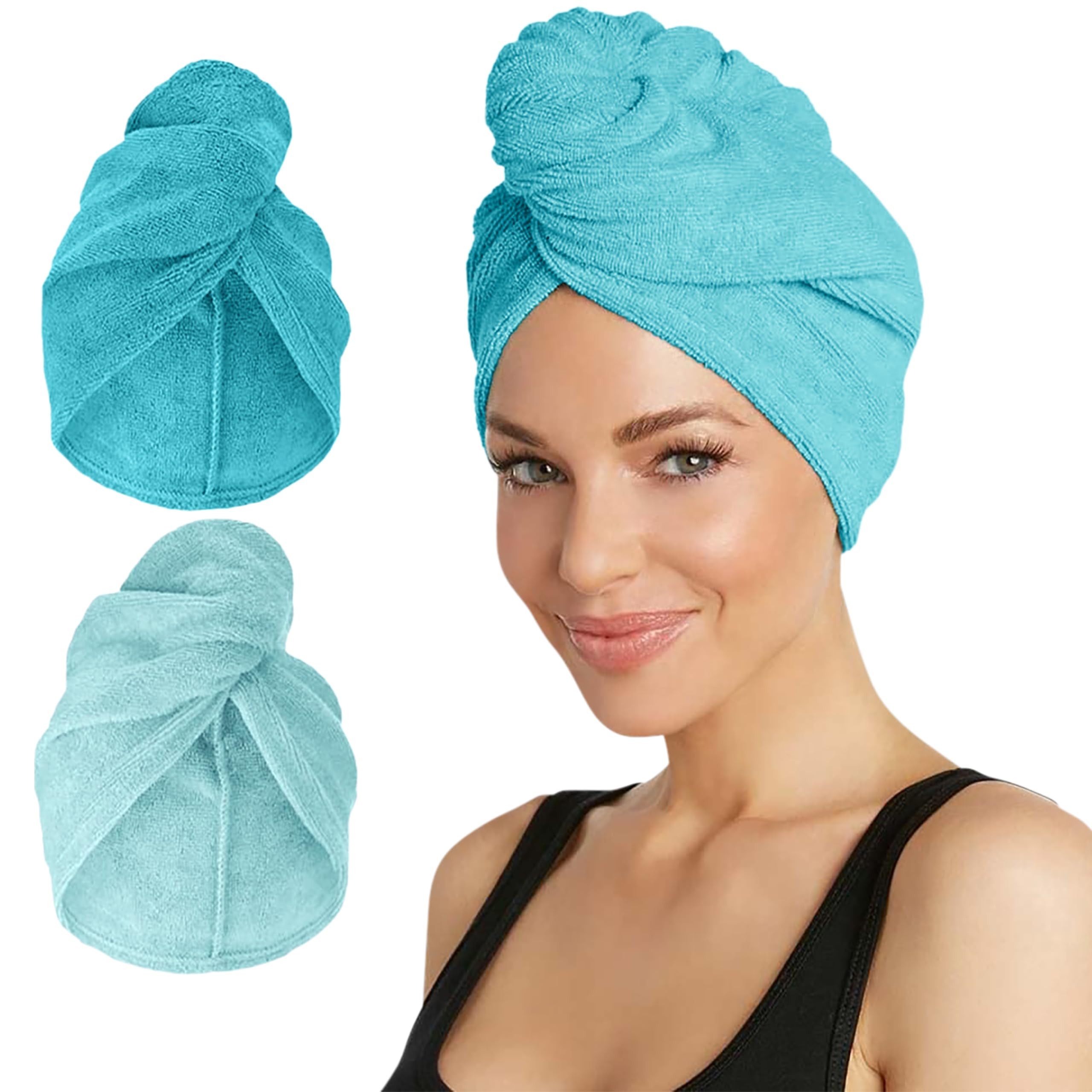 Turbie Twist 2-Pack Microfiber Hair Towel for Beauty, Travel, Gifting - Hair Wrap Turban for Stra... | Amazon (US)