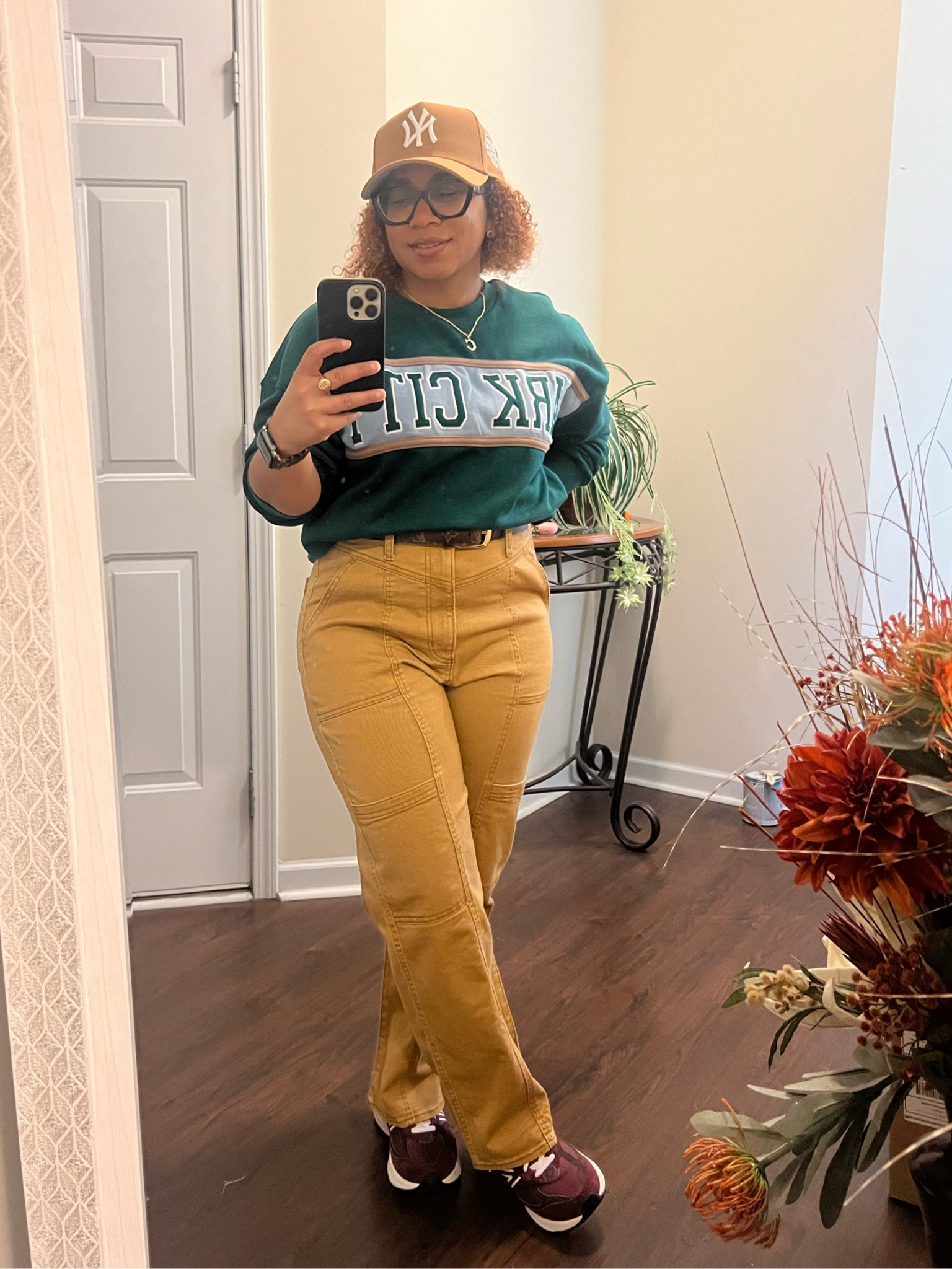 Cozy sweatshirts and utility pants! I’m wearing a small in the sweatshirt (size down). I’m wearing a 30 in the pants (true to size). They do have some stretch and are very high waisted. I’m 4’11 so they fit longer on me. 

#LTKFindsUnder50 #LTKStyleTip