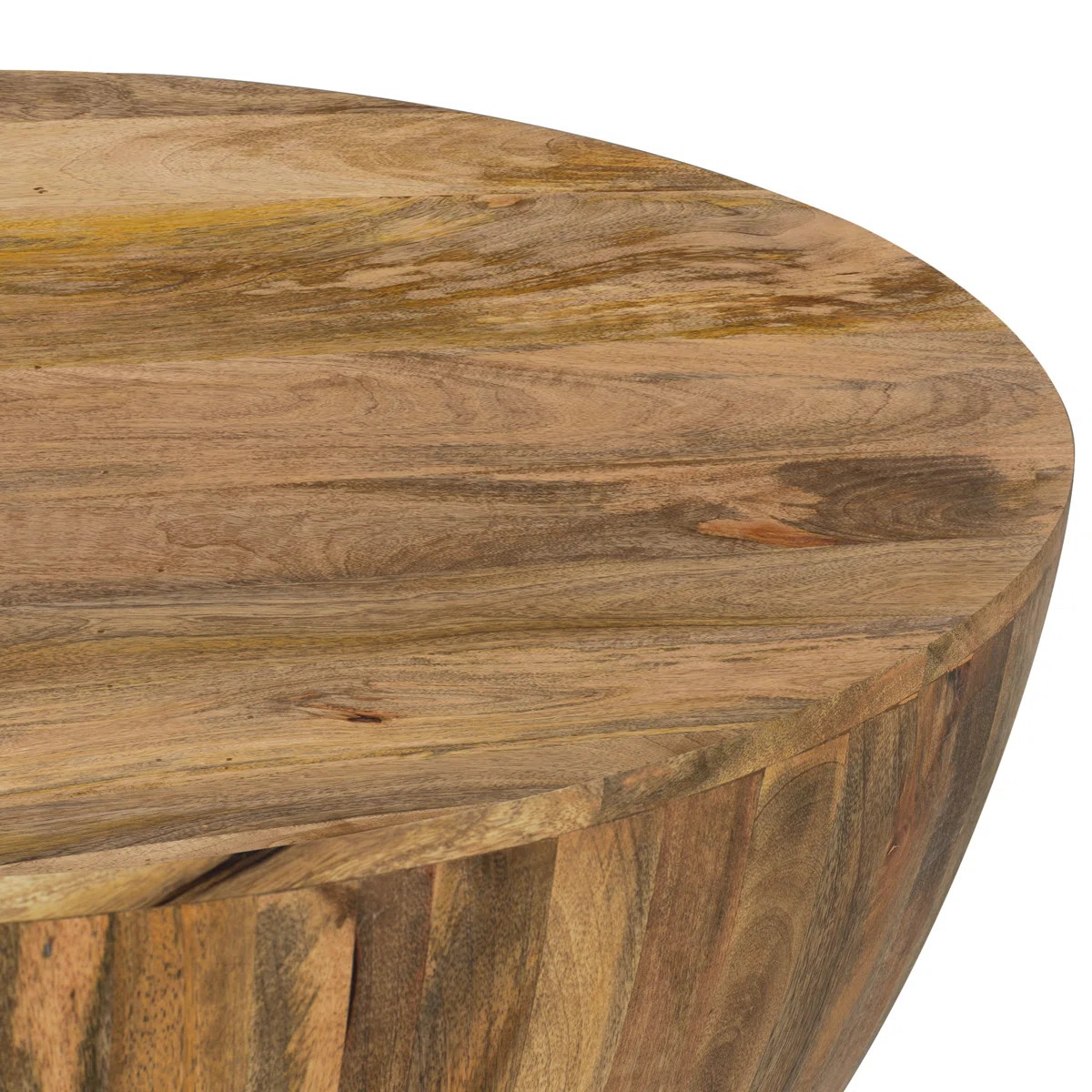 Vivenne Mango Wood Drum Coffee Table | Wayfair North America