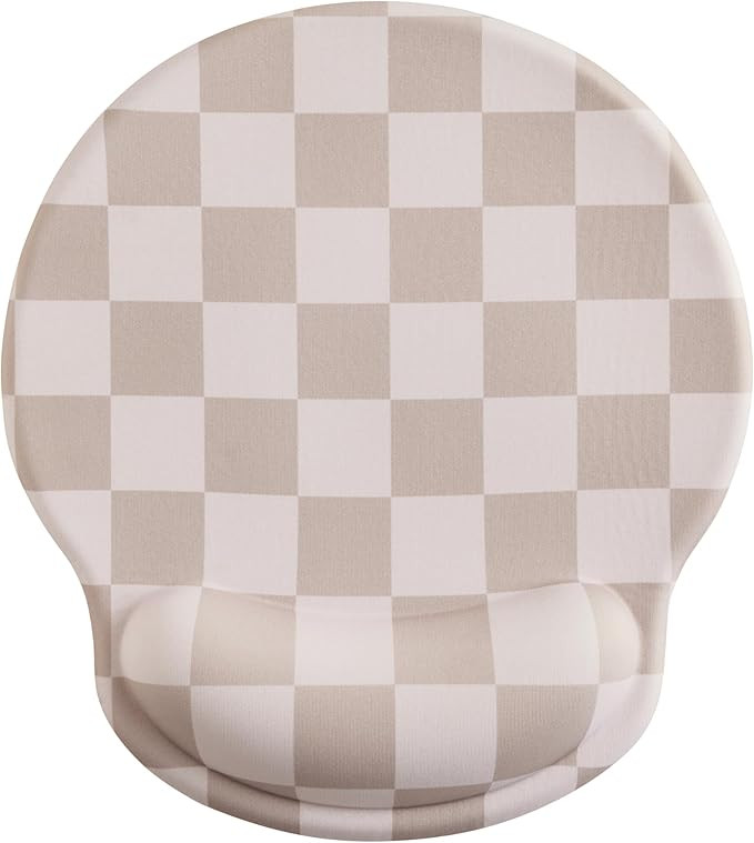 Ohocut Beige Khaki Checkered Mouse Pad with Gel Wrist Rest, Wrist Support, Ergonomic Desk Accesso... | Amazon (US)
