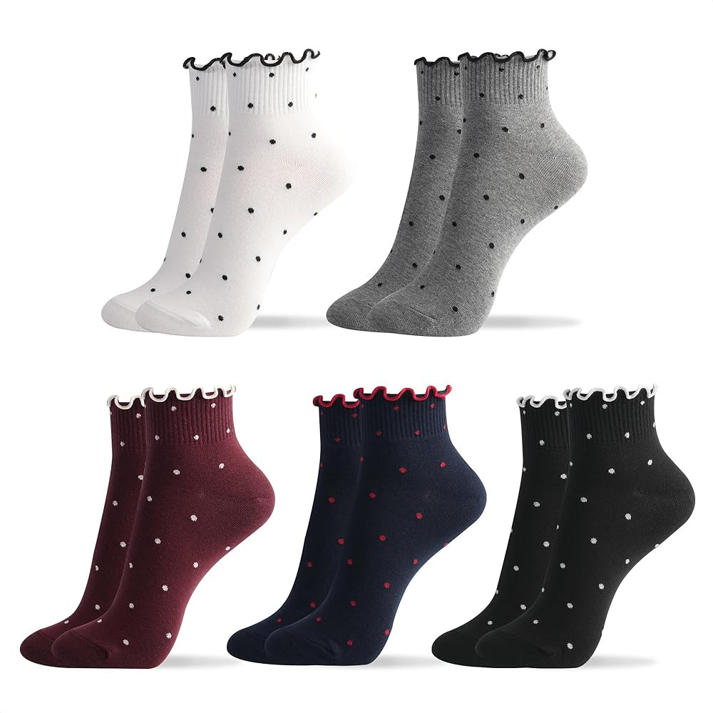 kikiya socks Women Ankle | 4-6 Pairs Heart Design Cute Animal Graphic Novelty Fruit Print Ladies ... | Amazon (US)