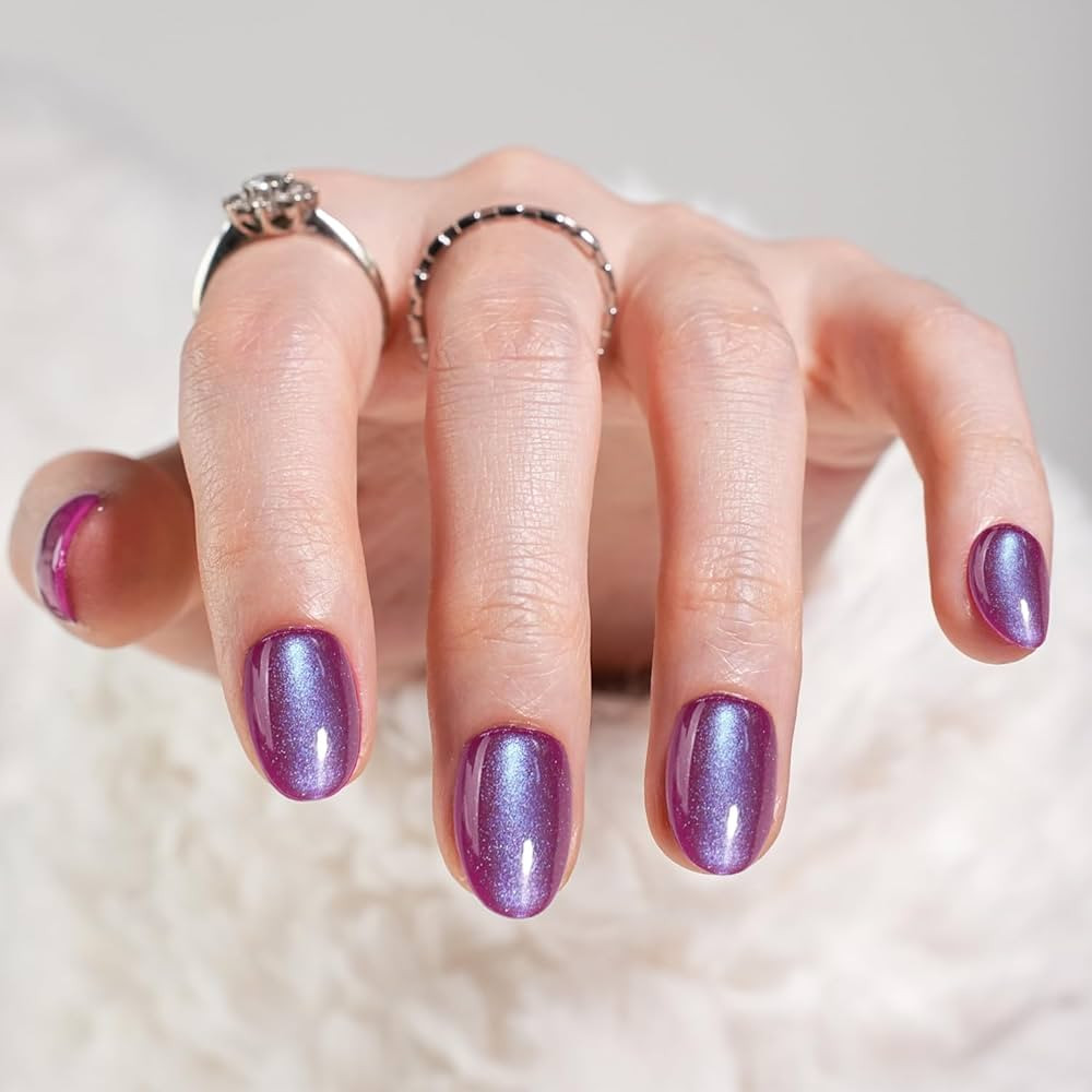 SXC Cosmetics Press On Nails - 013 Velvet Plum | X5 Signature Series - XS Almond X-Pro Tips Fake ... | Amazon (US)