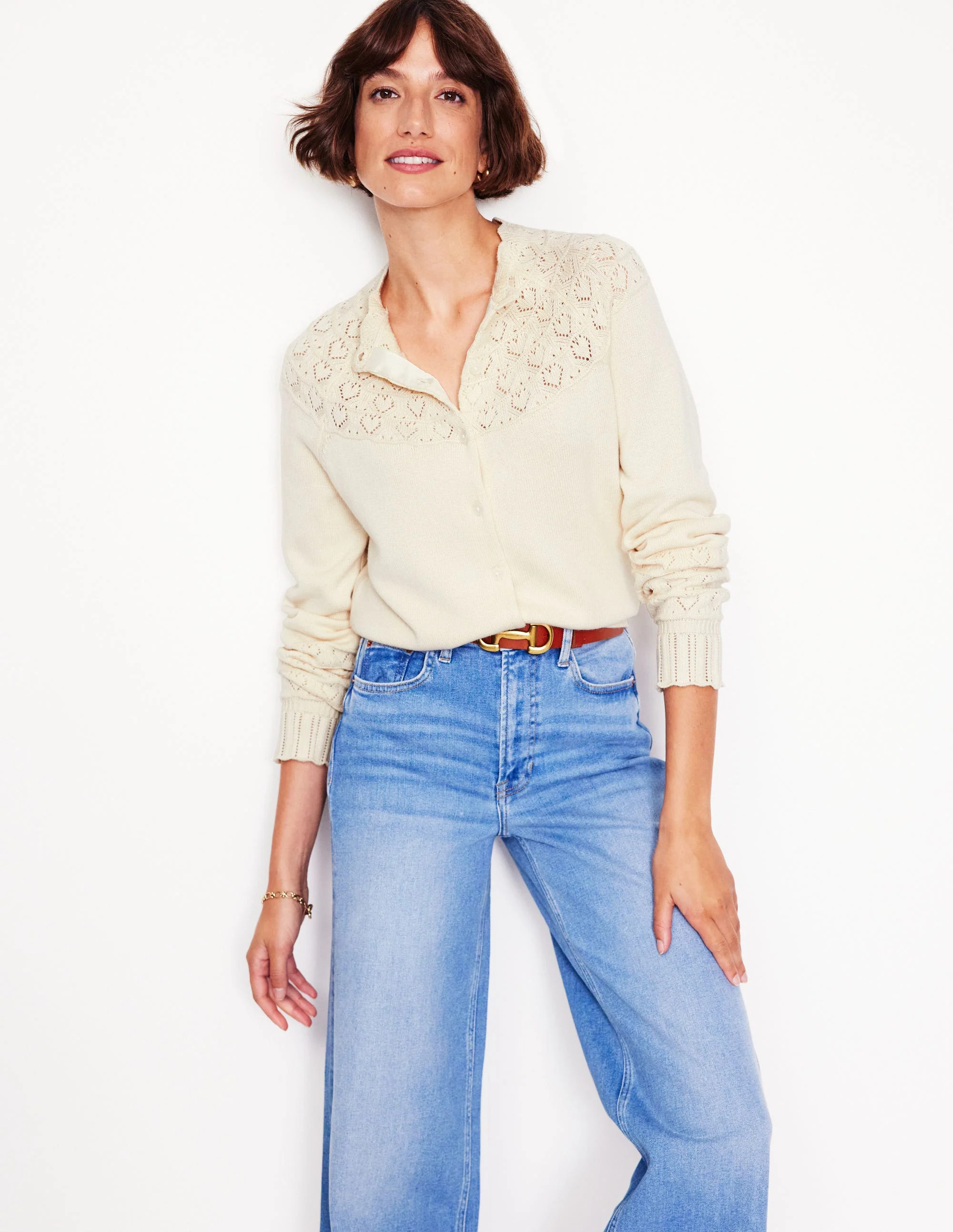 Pretty Raglan Cardigan-Warm Ivory | Boden (US)