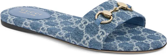 Siaga Horsebit GG Monogram Slide Sandal (Women) | Nordstrom
