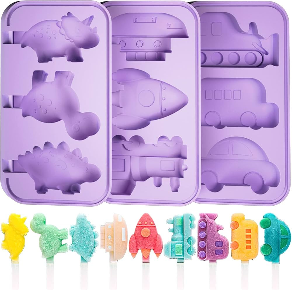 Kids Popsicle molds Set of 3, Popsicles Molds, Silicone Popsicle Molds, Ice Pop Mold, Popsicle Mo... | Amazon (CA)