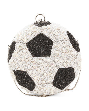 Beaded Soccer Ball Frame Clutch | TJ Maxx
