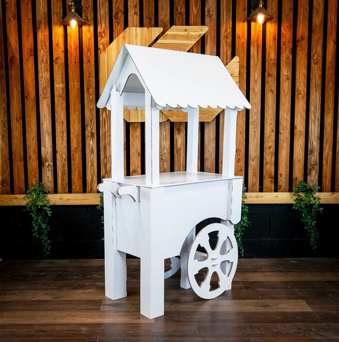 Candy Cart, Large 6ft Cake Stand, Mini Bar, Gloss White Sweet Cart, Heavy Duty Cardboard, Eco Fri... | Etsy (US)