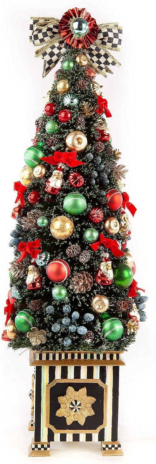 MacKenzie-Childs Happy Holidays Nostalgia Tree, Tabletop Christmas Decoration, Holiday Collection | Amazon (US)