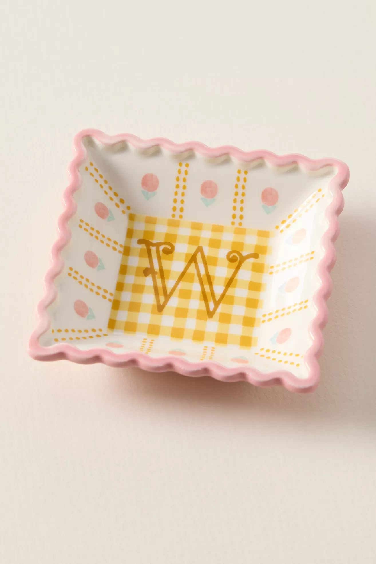 Georgia Monogram Stoneware Trinket Dish | Anthropologie (US)