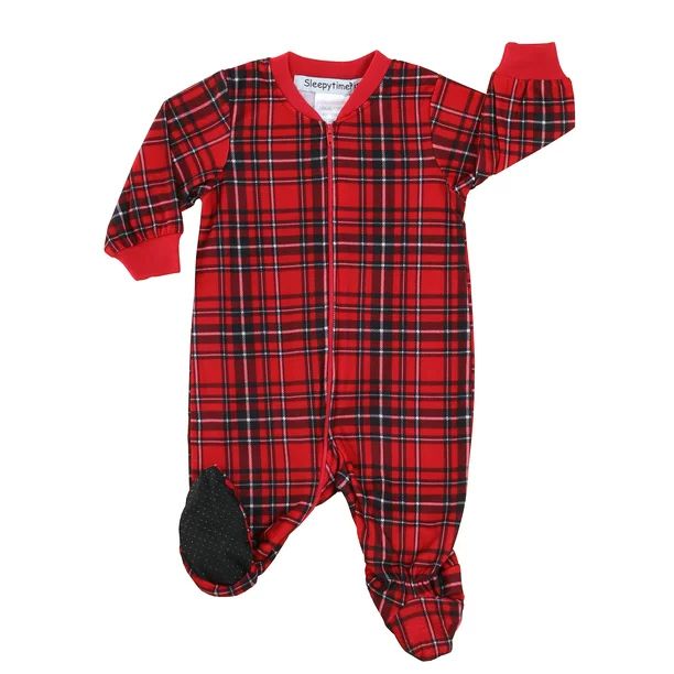 SleepytimePJs Family Matching Red Plaid Flannel Thermal Pajama Sets | Walmart (US)