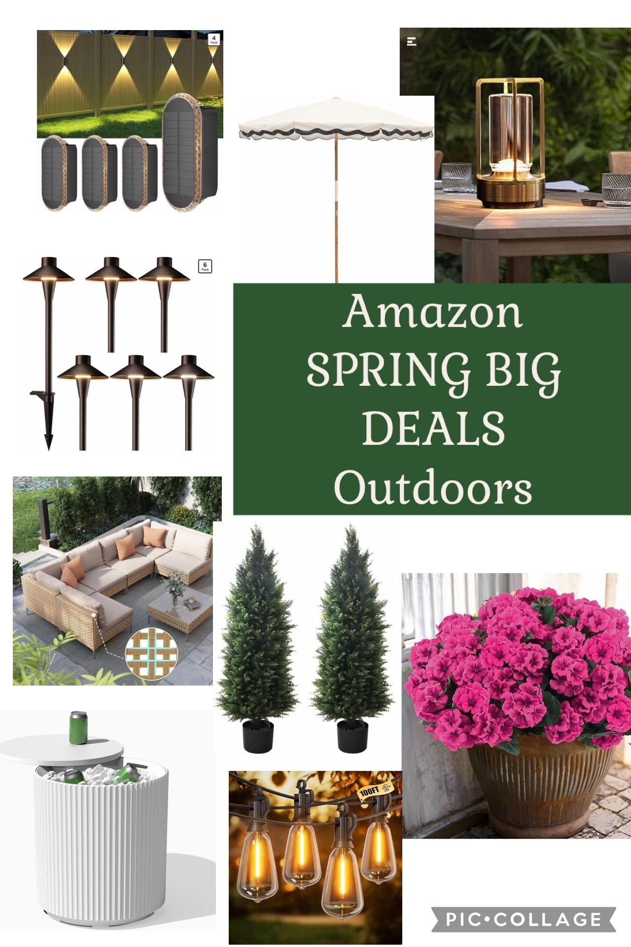 Amazon BIG SPRING SALE Deals! 

Outdoor outside backyard patio porch lounging spring summer faux florals plants solar lighting patio furniture dupes lamp solar string lights cooler umbrella table cedar trees garden 

#LTKSaleAlert #LTKSeasonal #LTKHome
