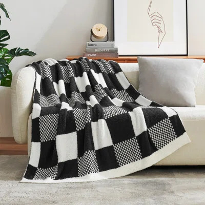 Snuggle Sac Reversible Knit Throw Blanket, Cozy Microfiber Decorative Throw Lightweight For Couch Or Bed | Wayfair North America