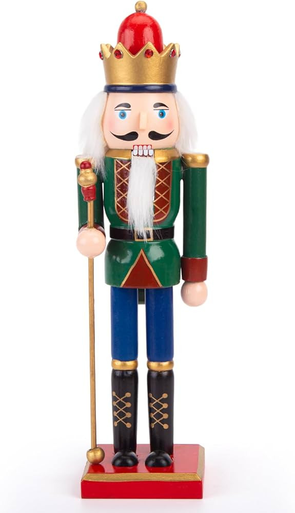 DomeStar Christmas Nutcracker Figure, 11.8 Inch Wooden Christmas Nutcracker Ornament Decorative C... | Amazon (US)