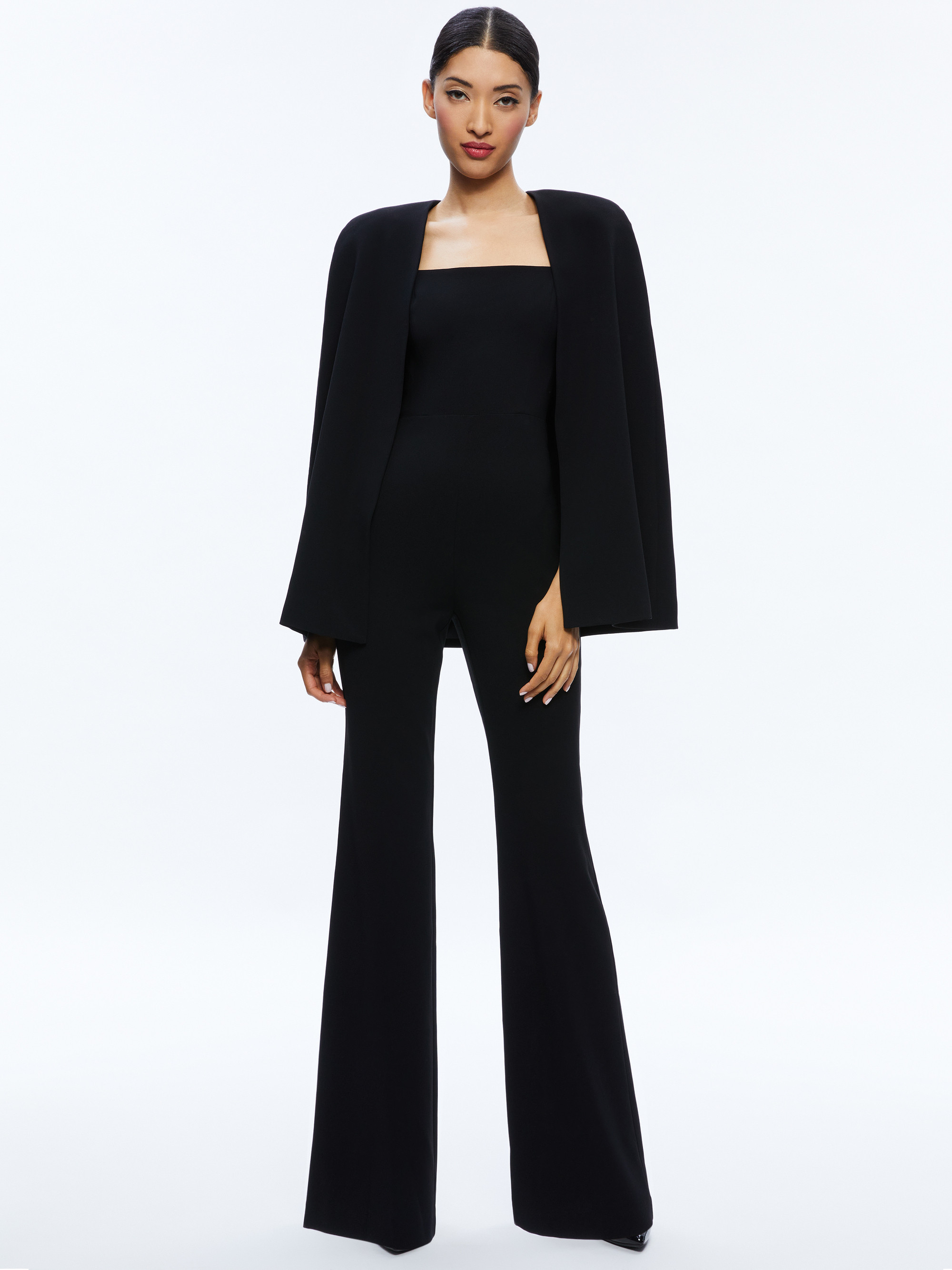 NOVA CAPE JUMPSUIT | Alice + Olivia