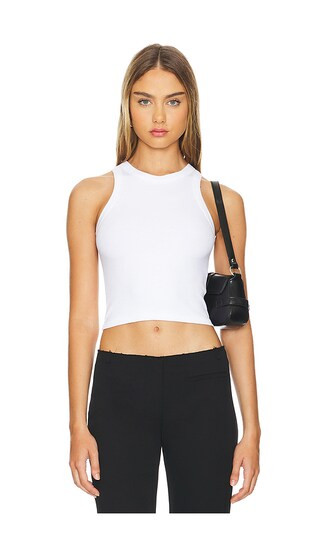 Kelly Crop Tank in White | Revolve Clothing (Global)