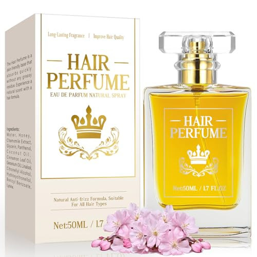 Hair Perfume, Moist Essential Oils for Dry Damaged Hair, Long-lasting Hair Refreshes Mist, Fragrance Pheromone Perfume for Women, Nourishing Dry Hair, Provides Softness and Brilliant Shine, 1.7fl oz | Amazon (US)
