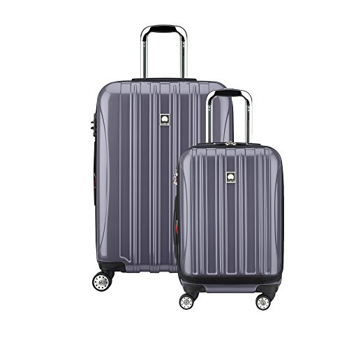 Delsey Luggage Helium Aero Spinner Luggage Set (19"/25"), Titanium | Amazon (US)
