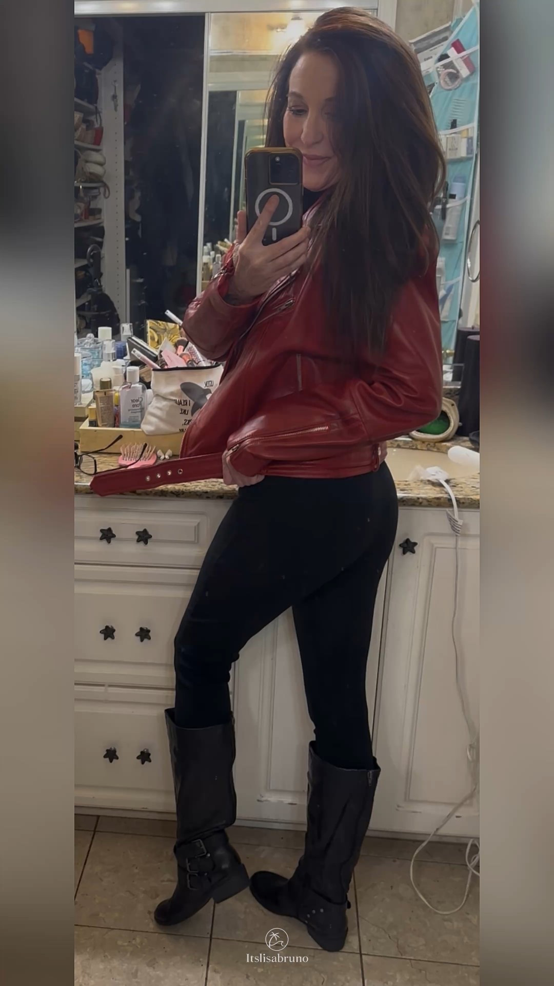 Bold and edgy — this red leather moto jacket paired with black knee-high buckle boots takes my catsuit styling to a whole new level. red

Ready to turn heads this fall and winter!

#Ad #LTKstyletip #CatsuitStyle #RedLeatherJacket #FallFashion2026 #LayeredLook

#LTKOver40 #LTKSeasonal #LTKootd