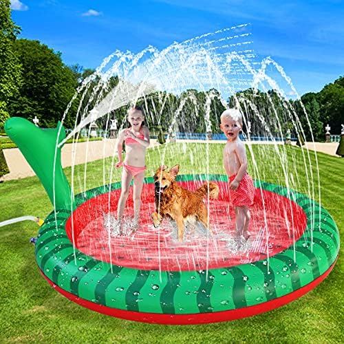 Apfity Splash Pad for Kids Dogs, 68" Sprinkle Play Mat Summer Water Toys Inflatable Swimming Pool... | Amazon (US)