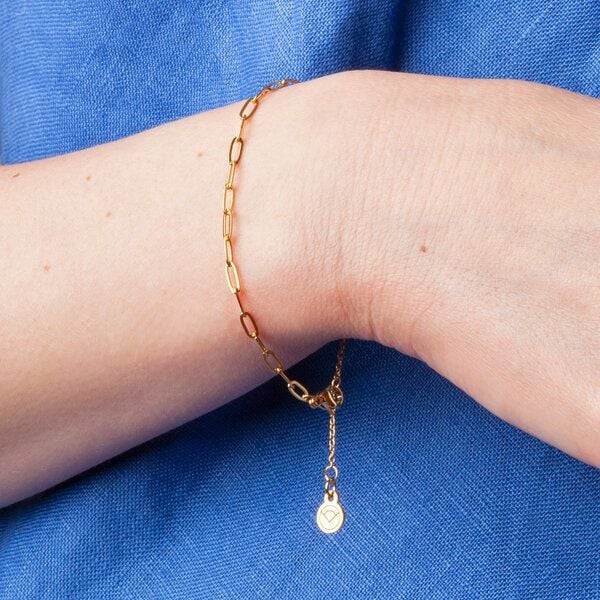 ALEXASCHA - Feines Gliederarmband mit ovalen Gliedern | silber, gold, roségold | 18k Vergoldung ... | Avocadostore DE