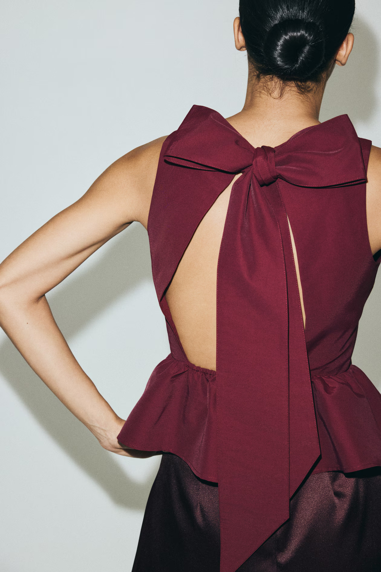 Tie-Detail Peplum Top | H&M (US + CA)
