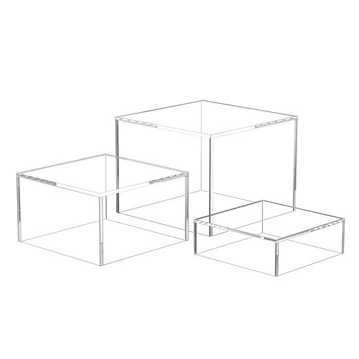 NIUBEE Buffet Risers, Food Display Stands for Party, 3PCS Acrylic Risers for Display Cake Collect... | Amazon (US)