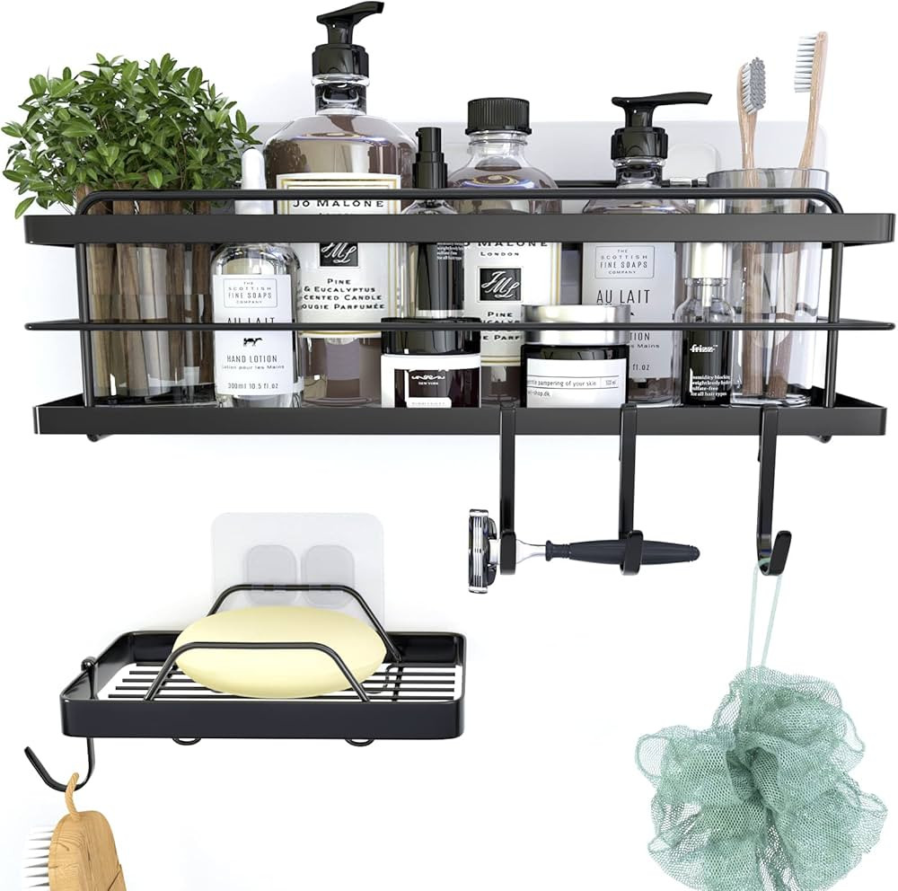 KINCMAX Shower Caddy Basket Shelf & Soap Dish - Self Adhesive Drill-Free Kitchen or Bathroom Organiz | Amazon (CA)